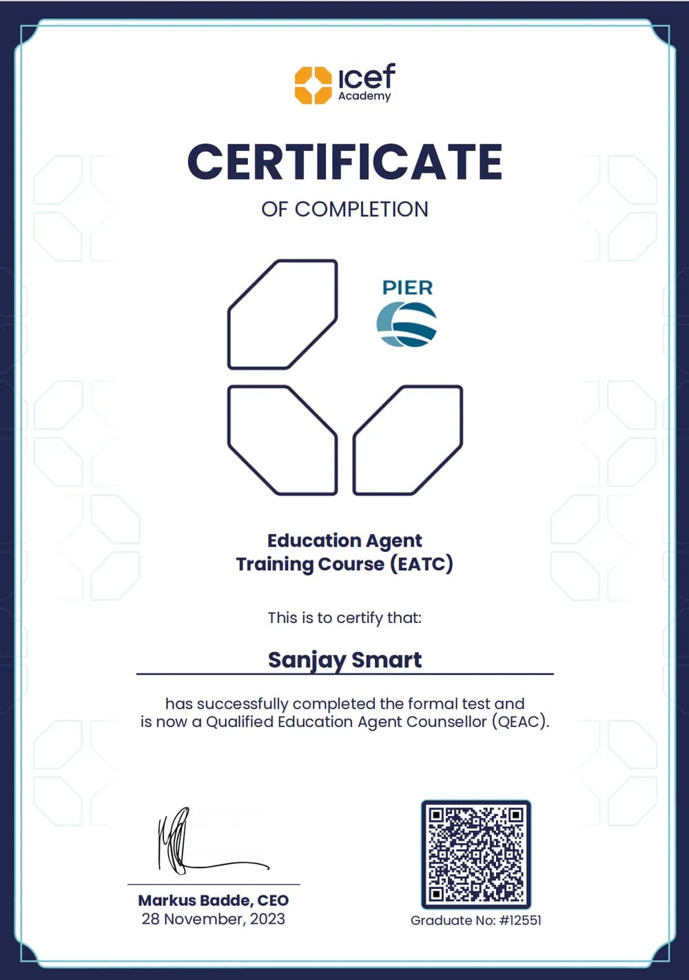Education Agent Training Course (EATC)