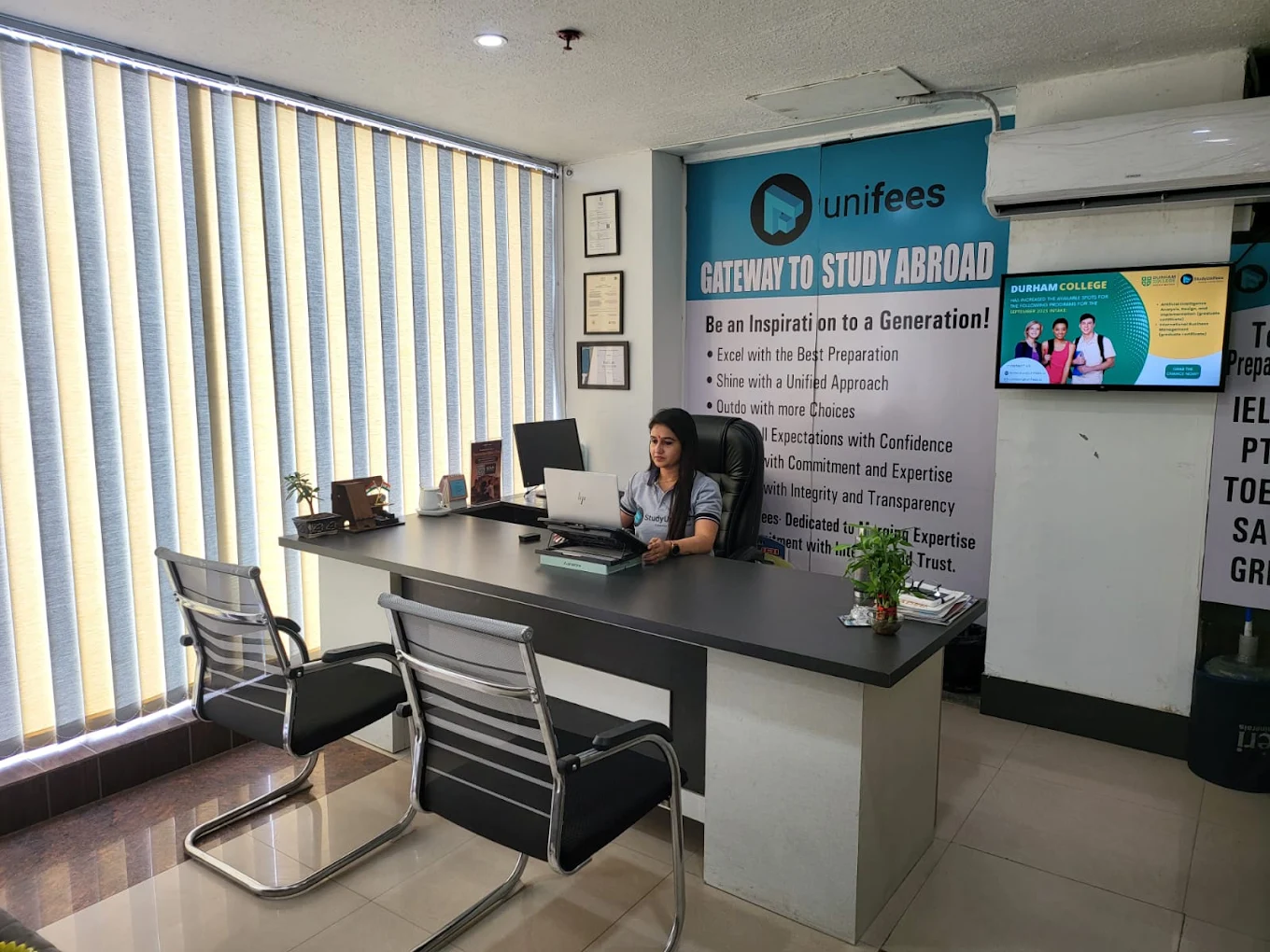 Study Unifees office reception in Dehradun